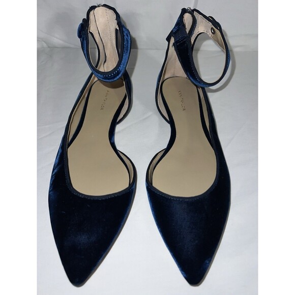 Ankle Strap Pointy Toe Suede Flats Size 7.5 - Picture 6 of 11